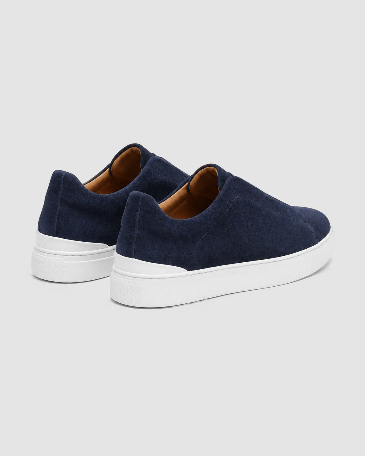 Herren Slip-On Sneaker mit Kontrastsohle – Weiß & Marineblau, Bild 5