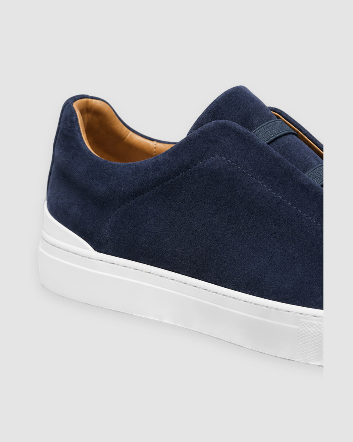 Herren Slip-On Sneaker mit Kontrastsohle – Weiß & Marineblau, Bild 6