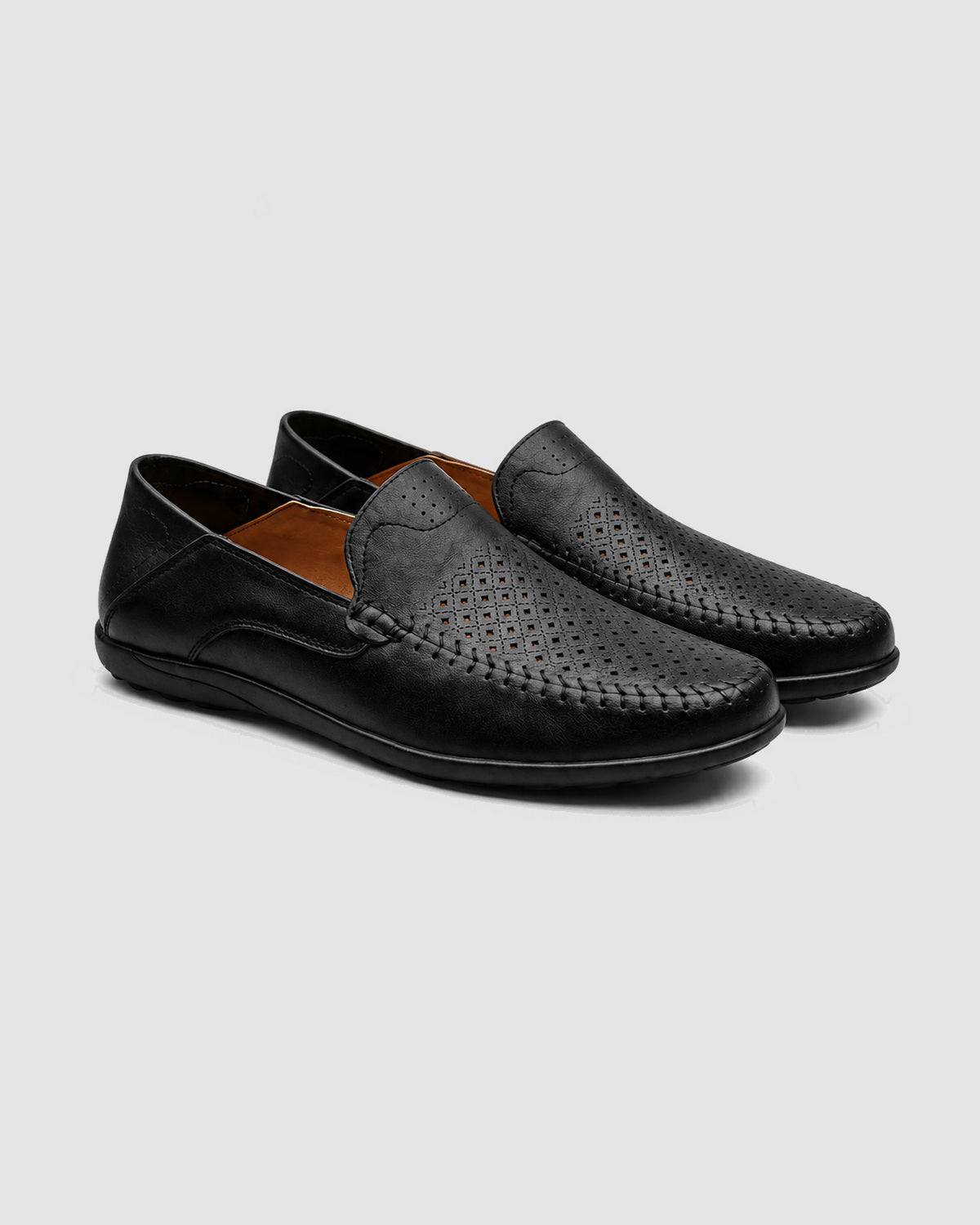 Herren Loafer aus Echtleder, Slip-On – Schwarz