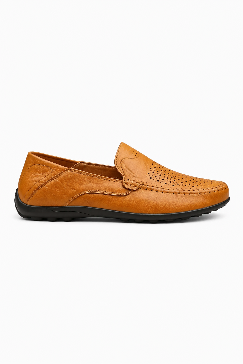 Herren Loafer aus Echtleder in Tan – Atmungsaktive Slip-On Sommerschuhe