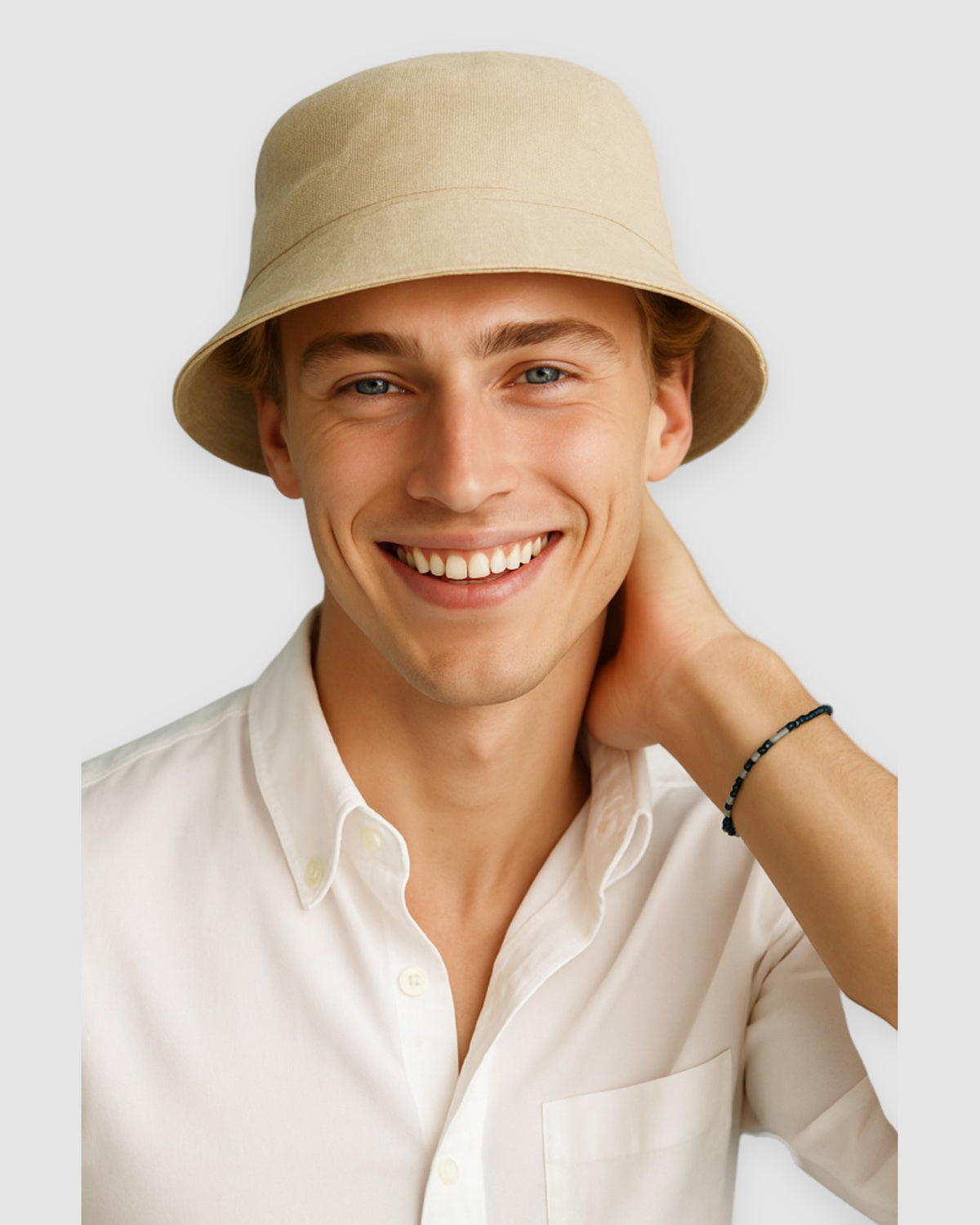 Herren Fischerhut aus Leinen für den Sommer – Sand, Bild 3