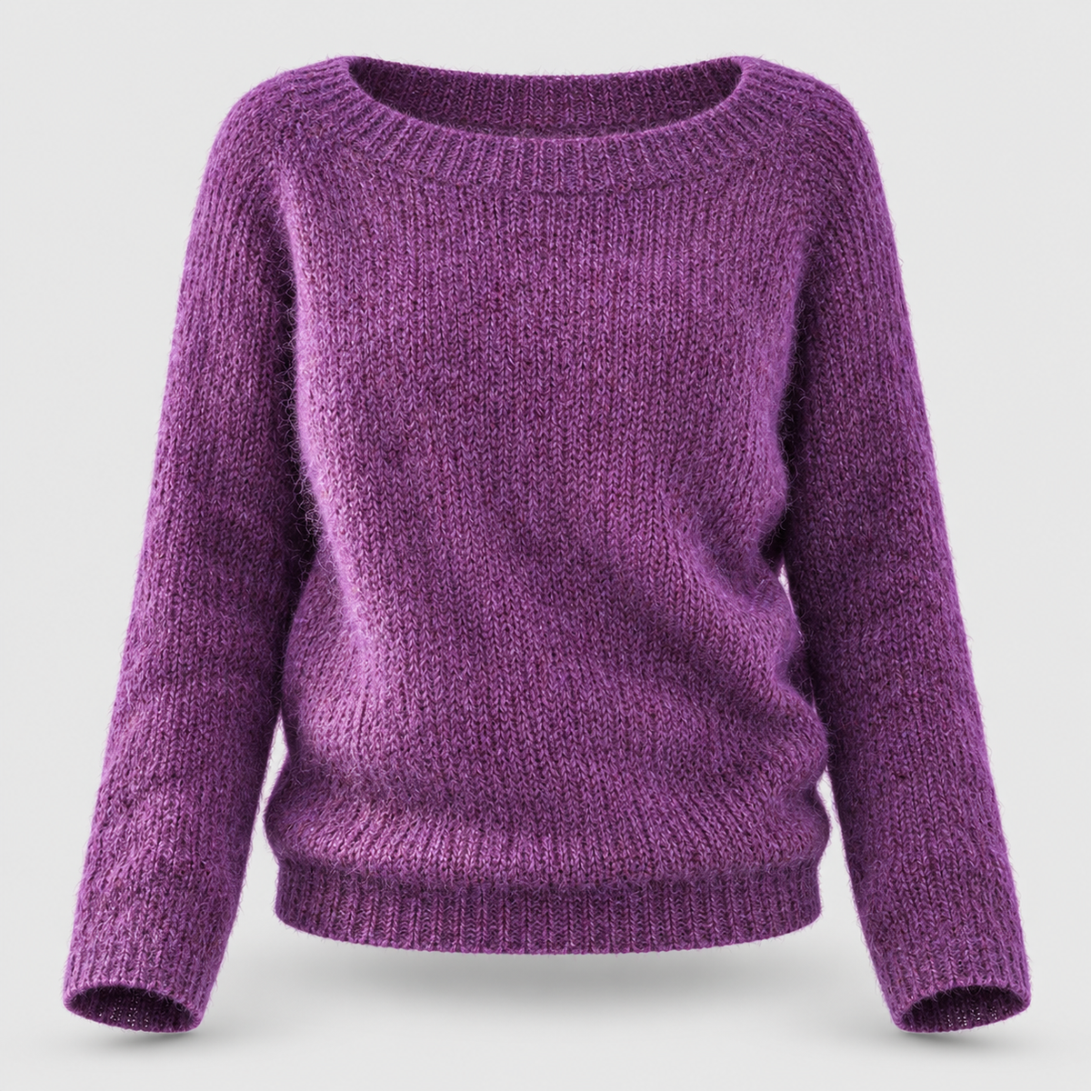 Women's Relaxed Fit Knit Sweater - Casual Pullover