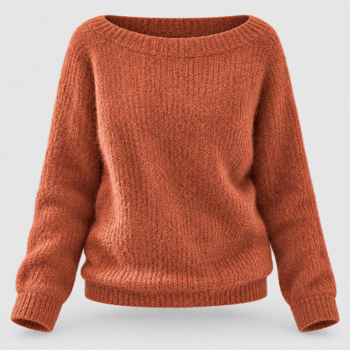 Women's Relaxed Fit Knit Sweater - Casual Pullover