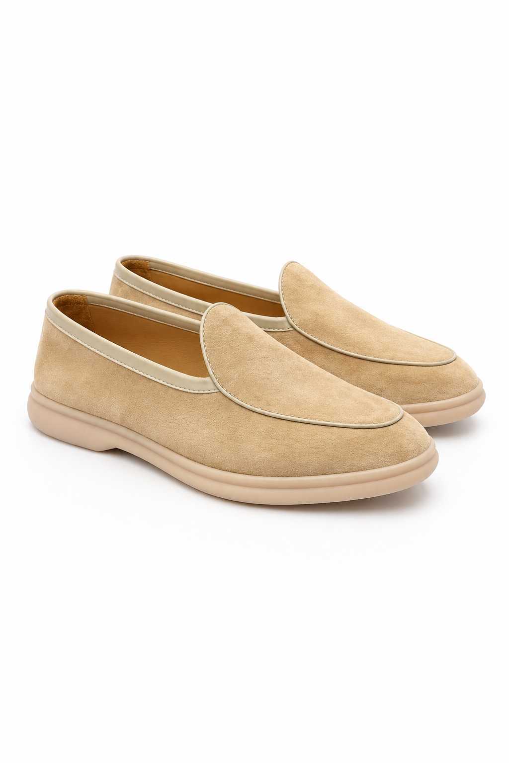Herren Loafer Khaki – Velours-Optik