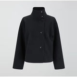 Damen Kurze Herbstjacke mit elegantem Kragen und Knopfverschluss