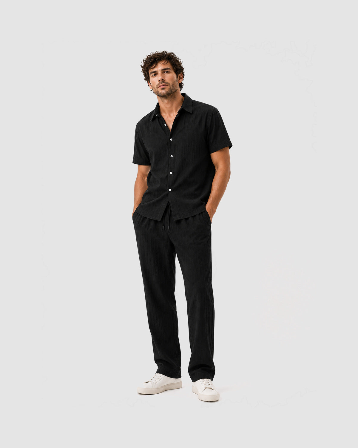 Herren Business-Casual Set mit Hemd und Slim-Fit-Hose, Bild 14