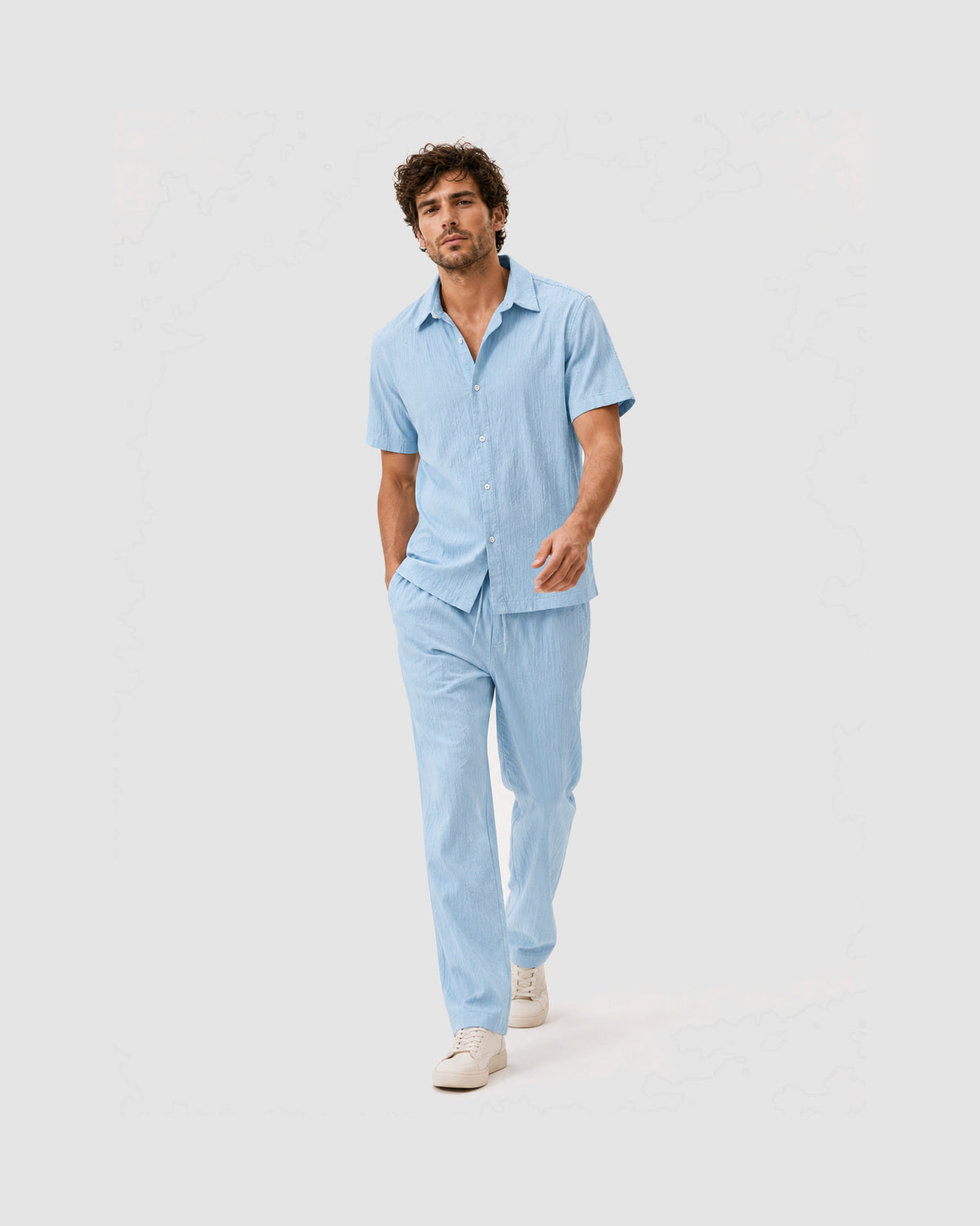 Herren Business-Casual Set mit Hemd und Slim-Fit-Hose, Bild 9