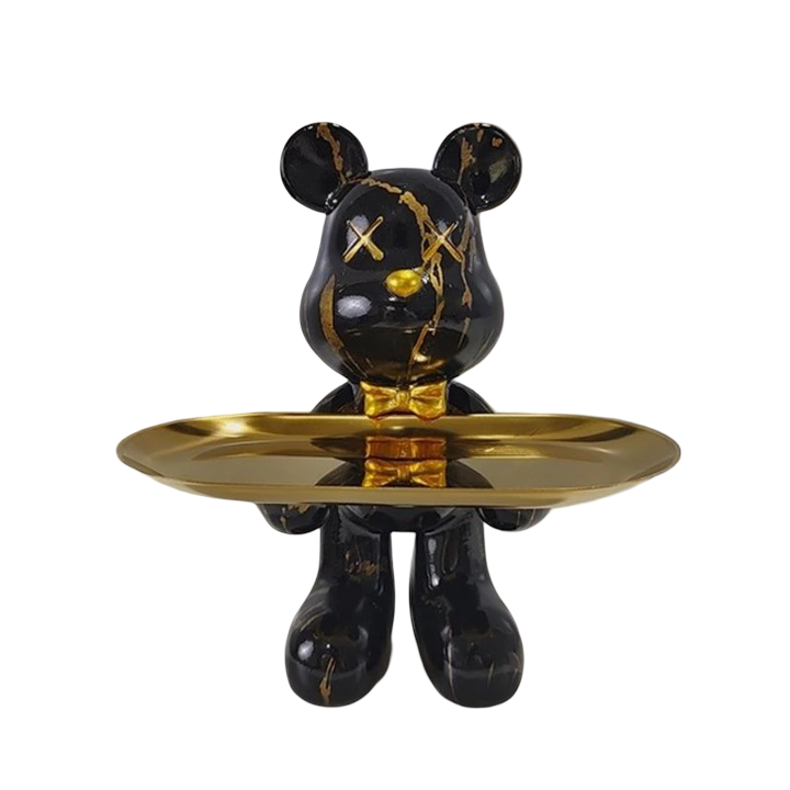 Dekorative Bären-Aufbewahrungsschale Figur