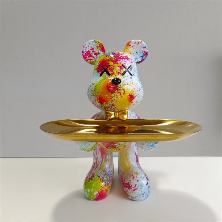 Dekorative Bären-Aufbewahrungsschale Figur