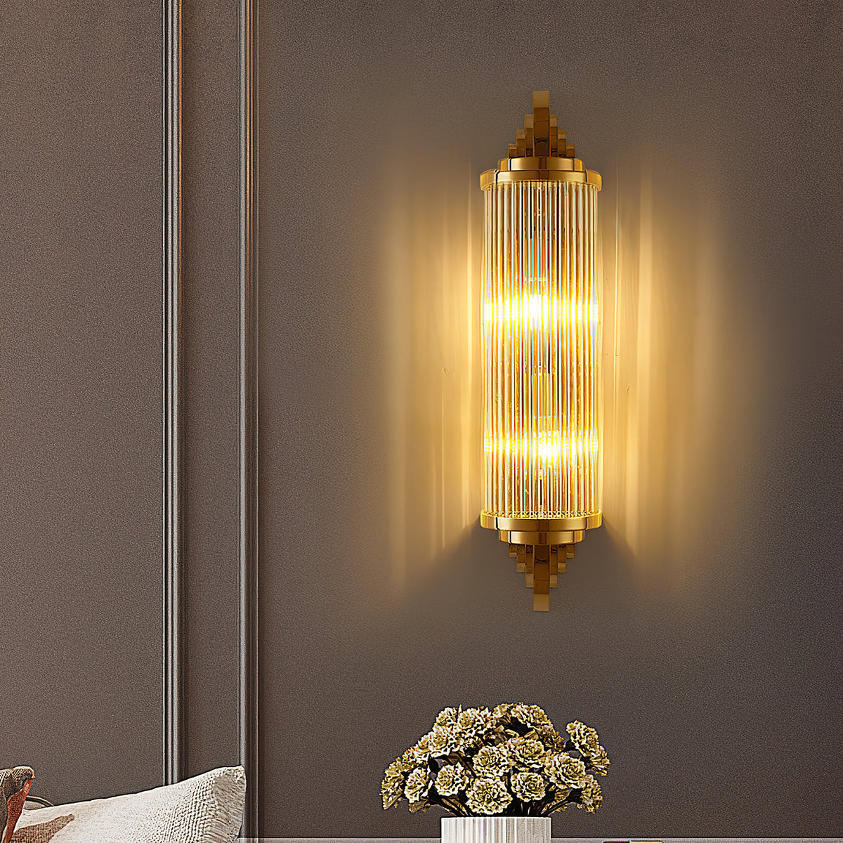 Gatsby Wandlampe - Art-Deco-Eleganz in Gold