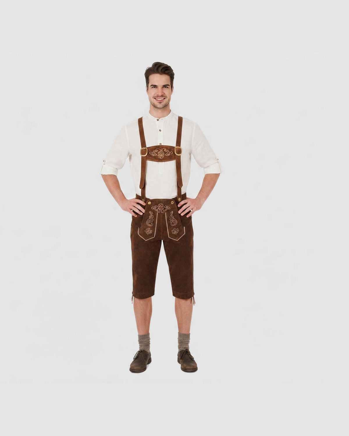 Herren Kniebundhose aus Wildleder mit Stickerei, Bild 6