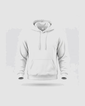 Herren Hoodie casual – Schwarz in Weiß