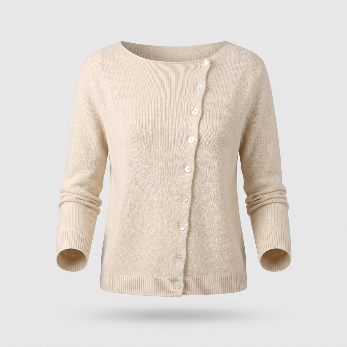 Women's Elegant Wool Cardigan - Lightweight Layering Piece