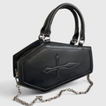 Gothic Sargförmige Handtasche mit Kette für Halloween