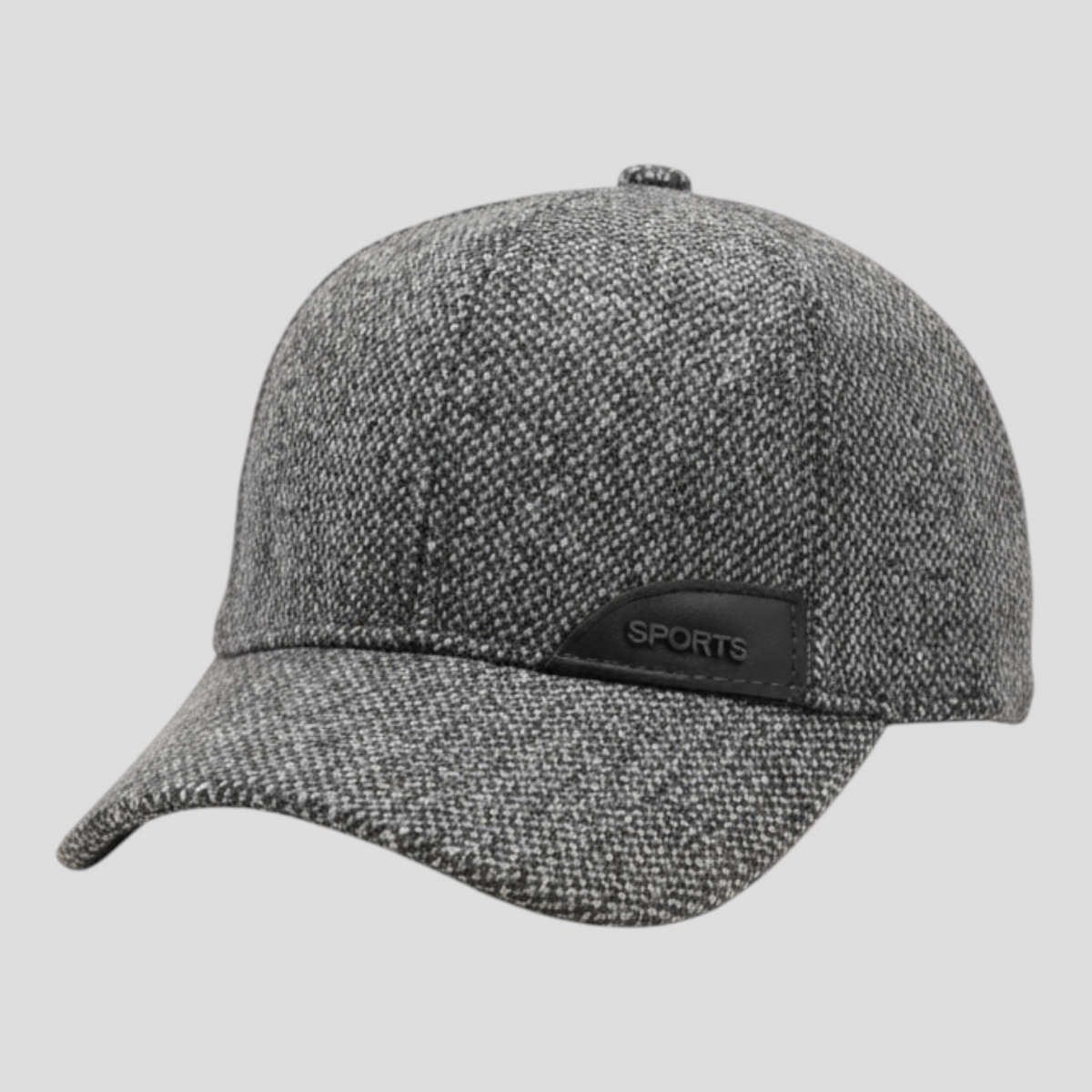 Max | Vintage Baseballcap - Stilet Varm og Ørebeskyttelse - Grå 56-61cm - winter