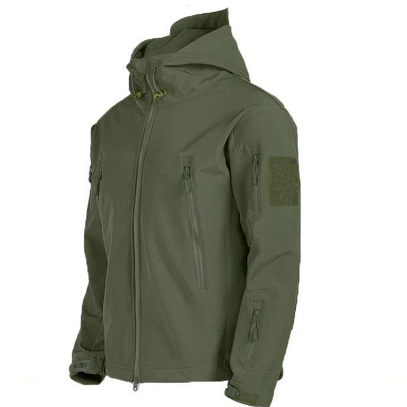 Herren Outdoor-Set - Gepolsterte Winterjacke mit Kapuze und Cargohose