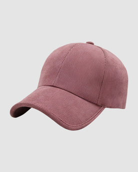 Herren Snapback Cap aus Cord, verstellbar – Olivgrün in Rosa