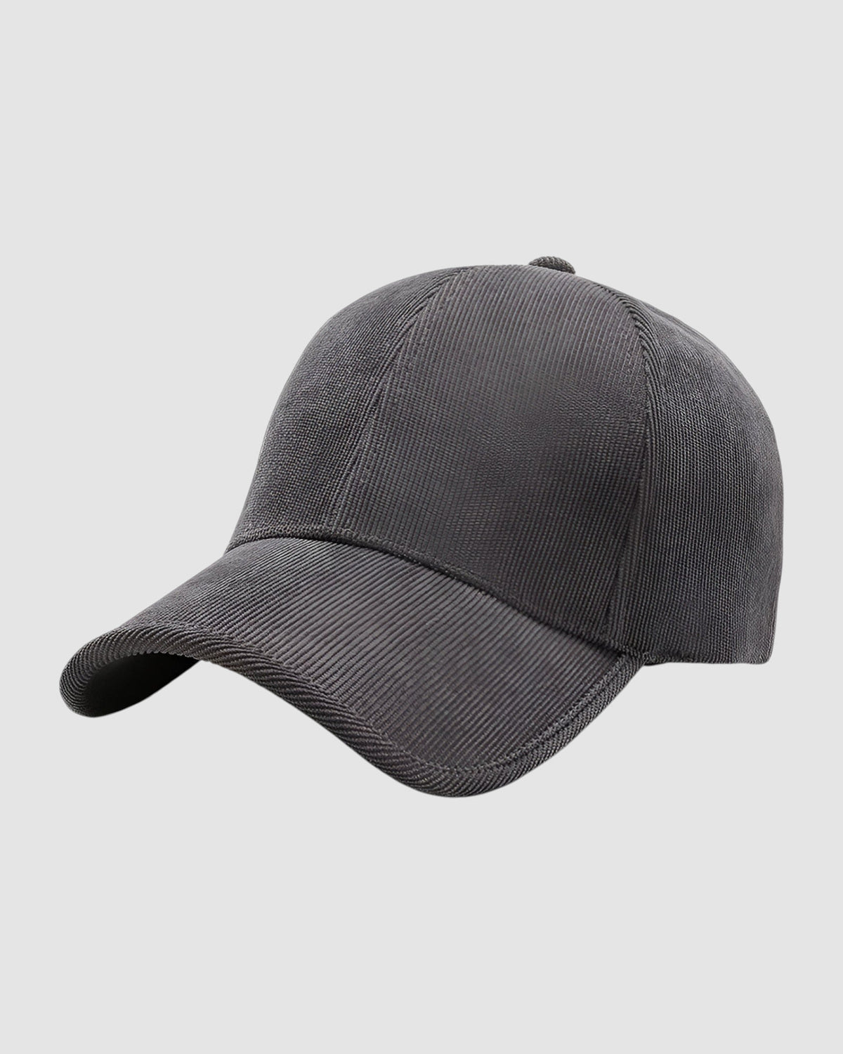 Herren Snapback Cap aus Cord, verstellbar – Olivgrün in Grau