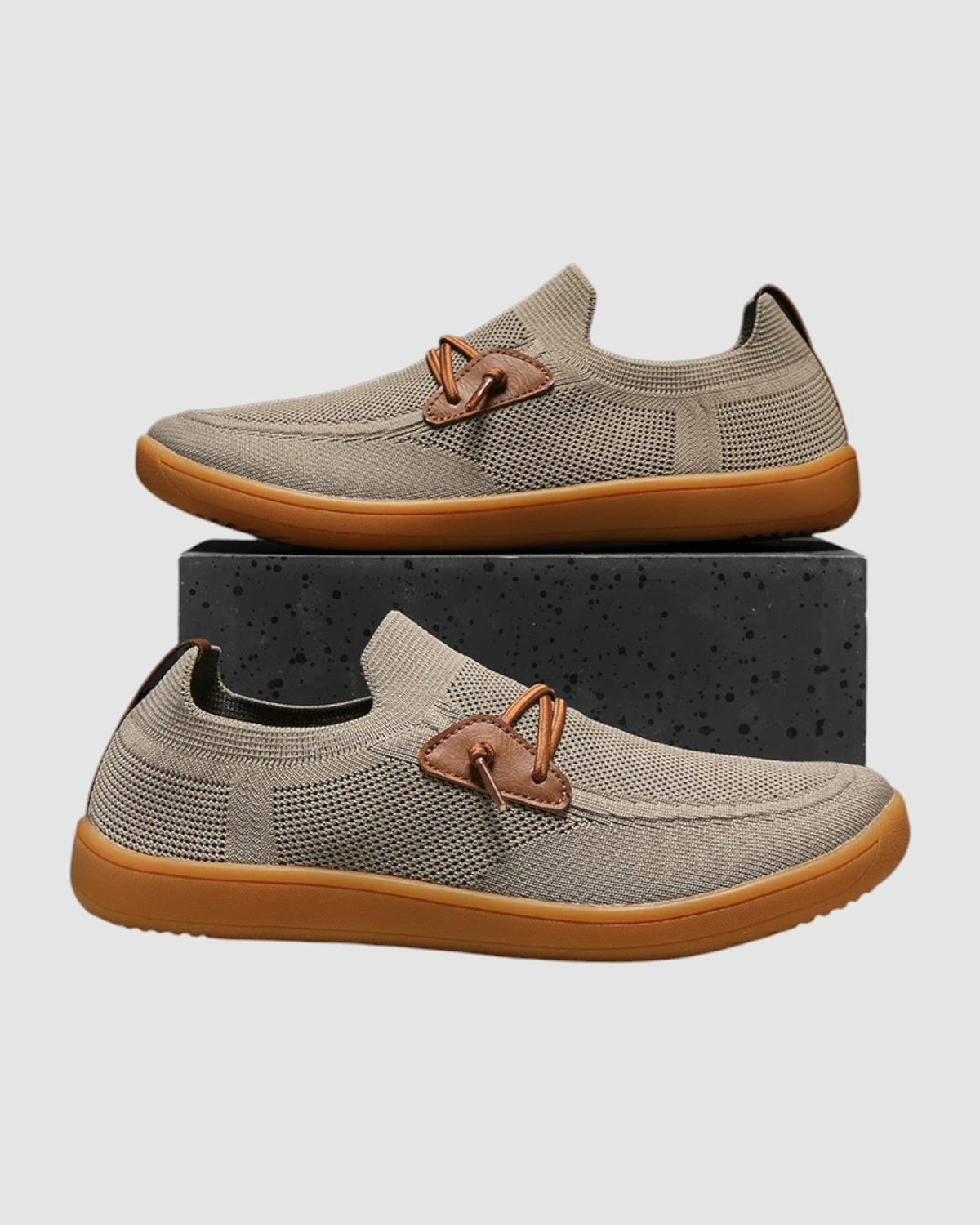 Herren Sneaker mit breiter Zehenbox und Mesh in Braun