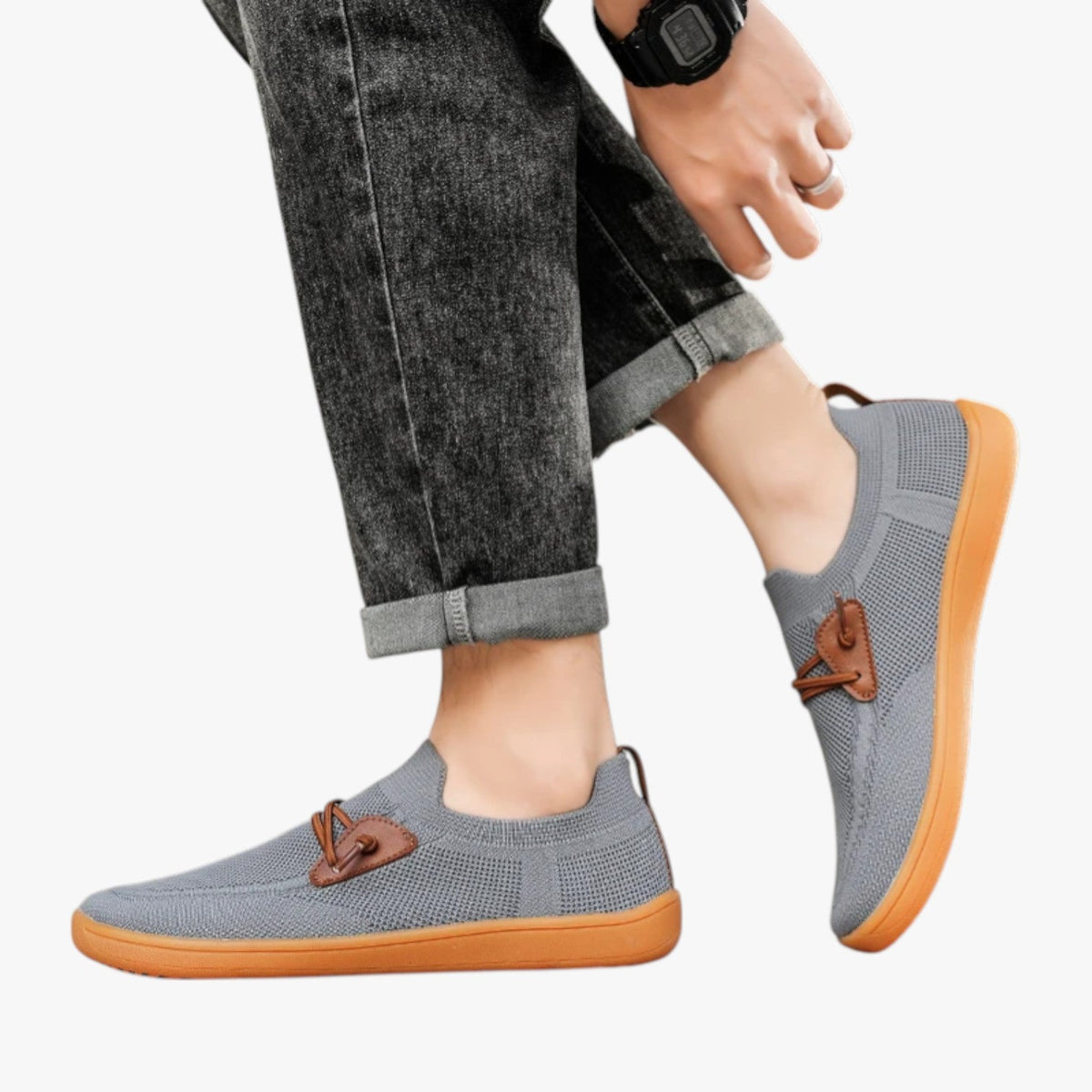 Herren Sneaker Breite Zehenbox Mesh
