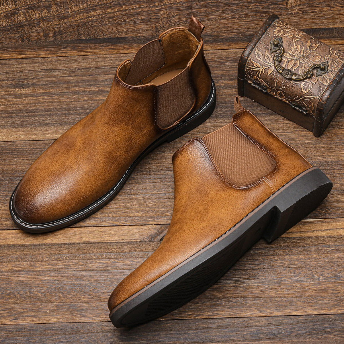 Herren Chelsea-Boots mit elastischen Seiteneinsätzen