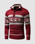 Gebreide herenpullover met rendierpatroon
