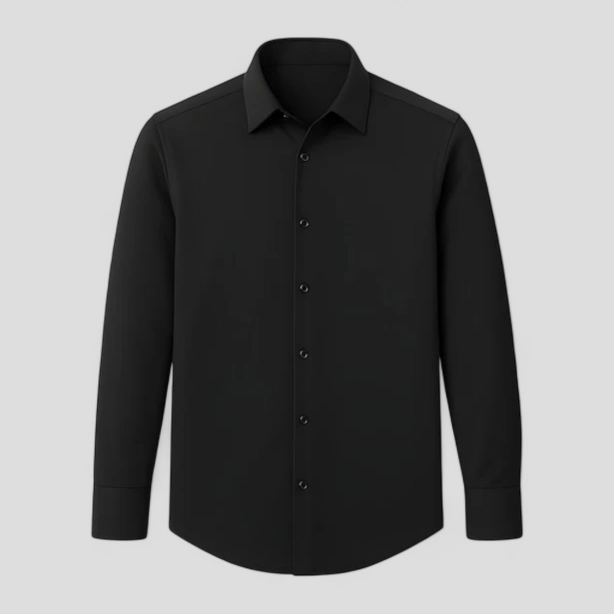 Herren Hemd Elastisch Langarm