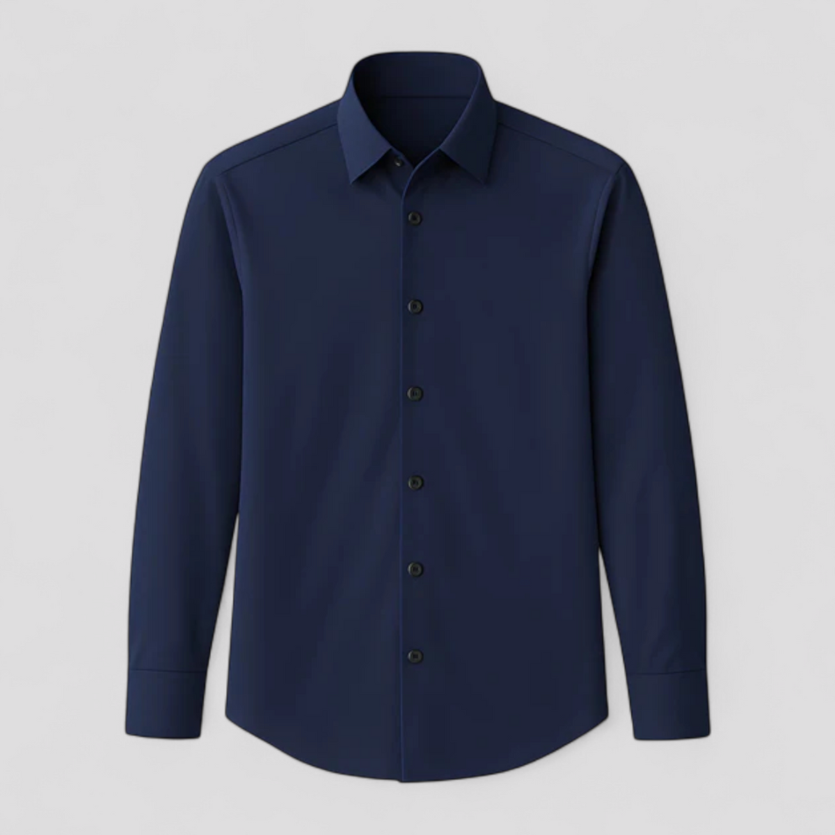 Herren Hemd Elastisch Langarm