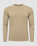 Longsleeve voor heren van polyester met ronde hals – Taupe
