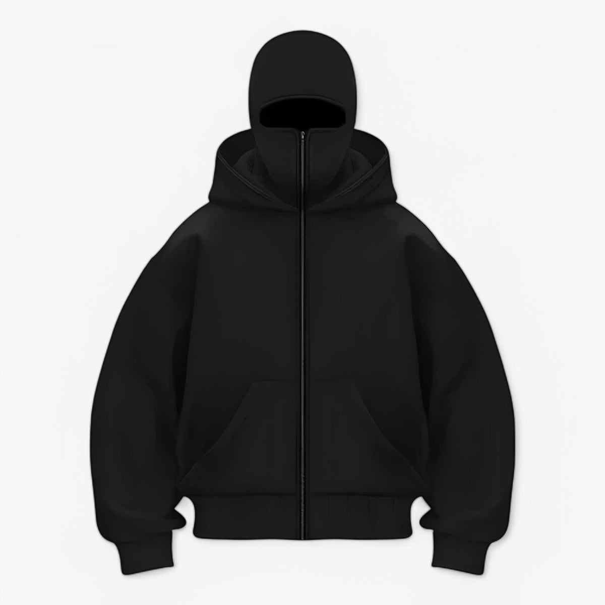Herren Sturmhaube Fleece mit Reißverschluss