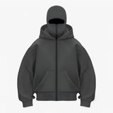 Herren Sturmhaube Fleece mit Reißverschluss