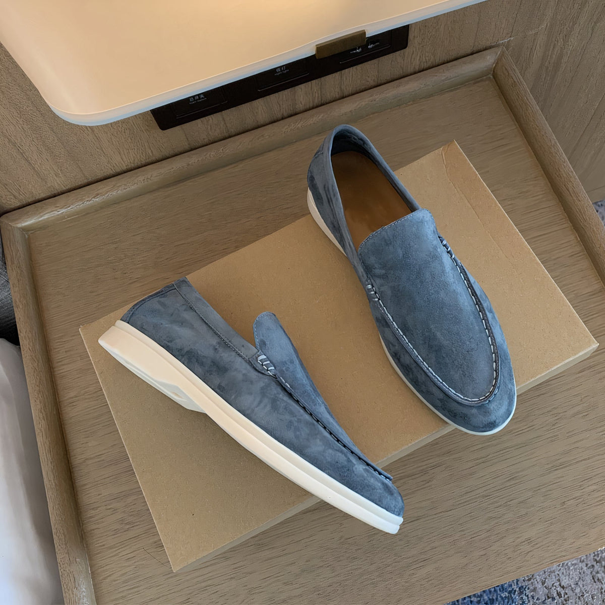 Herren Vintage-Leder-Loafer