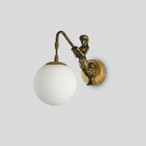 Rustikale Kugel-Wandlampe – Vintage-Design-Wandleuchte
