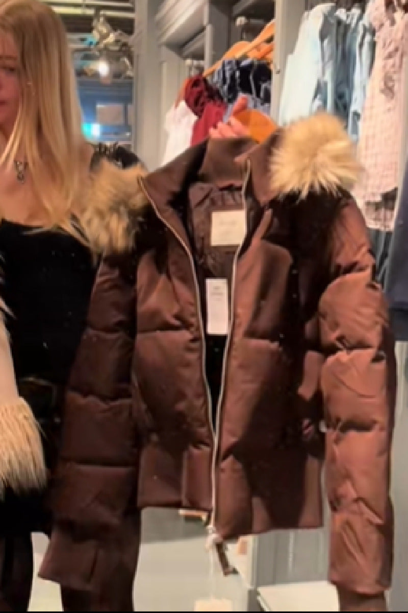 Damen Elegante Gesteppte Winterjacke