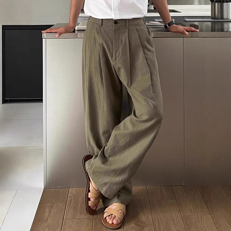 Herren Leinenhose mit weitem Bein - Luftig & bequem für den Sommer