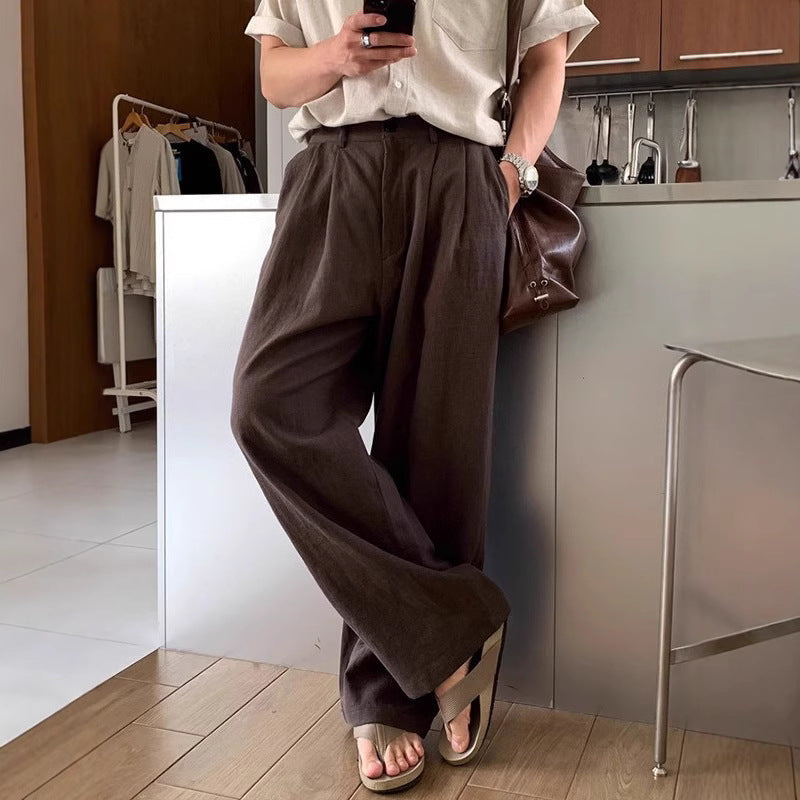 Herren Leinenhose mit weitem Bein - Luftig & bequem für den Sommer