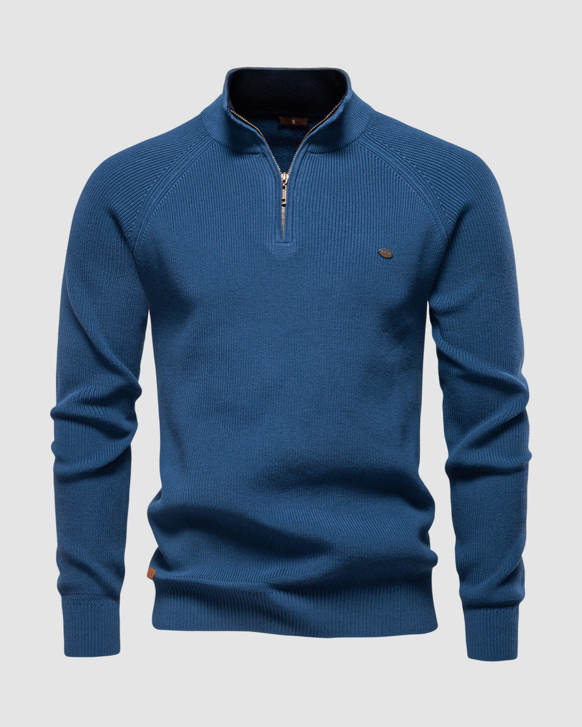 Herren Pullover mit Half-Zip in Blau