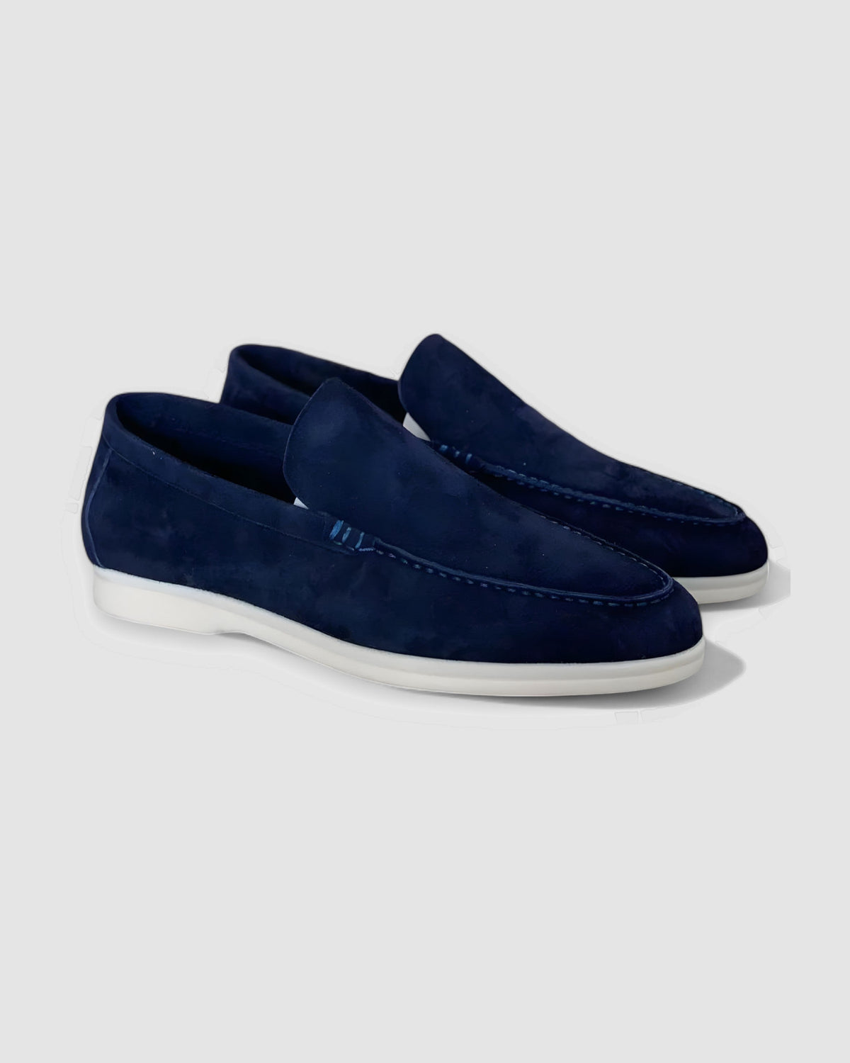 Herren Loafer aus Wildleder ohne Schnürung in Marineblau
