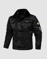 Herenjack met pluchen kraag, gevoerd