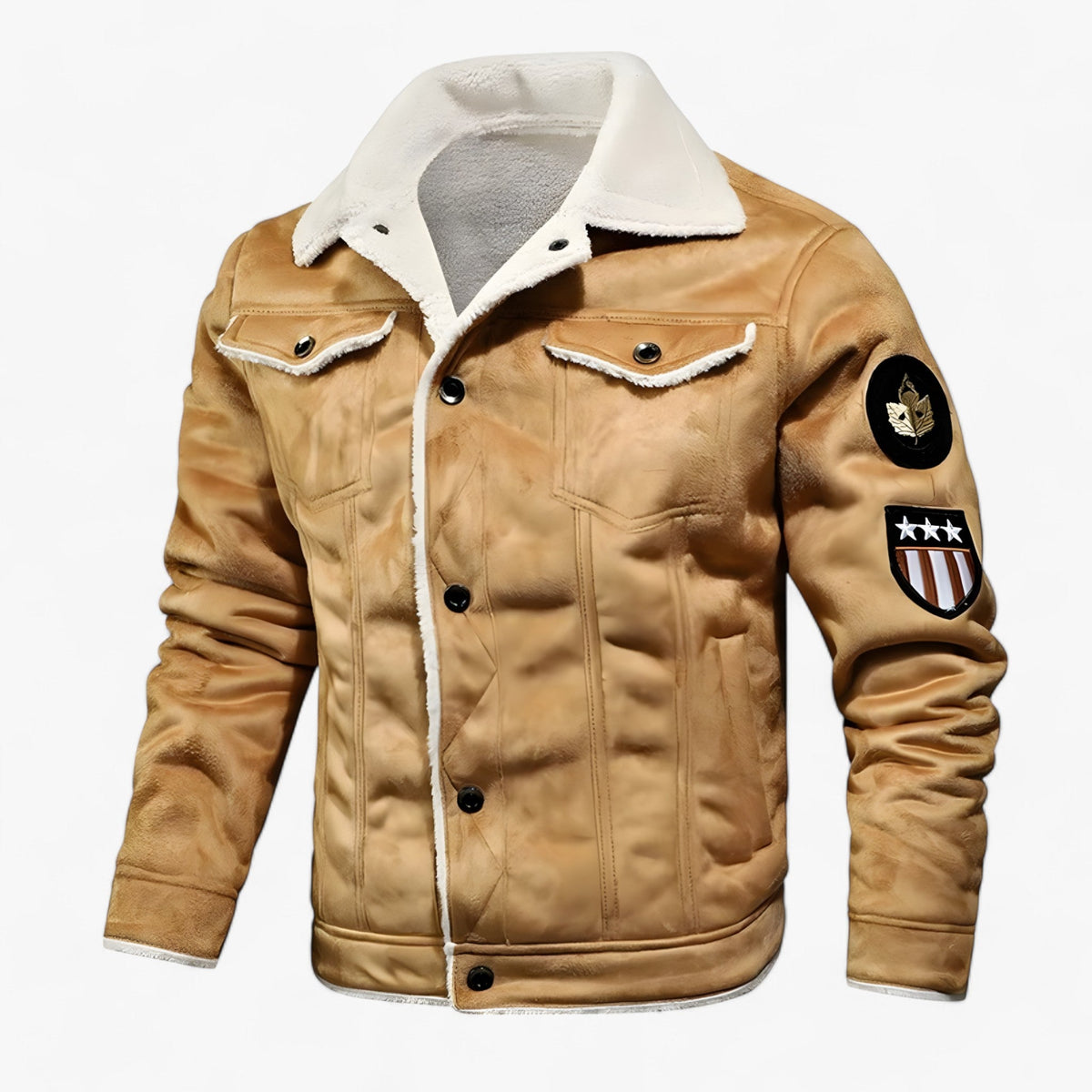 Herren Lederjacke Gefüttert