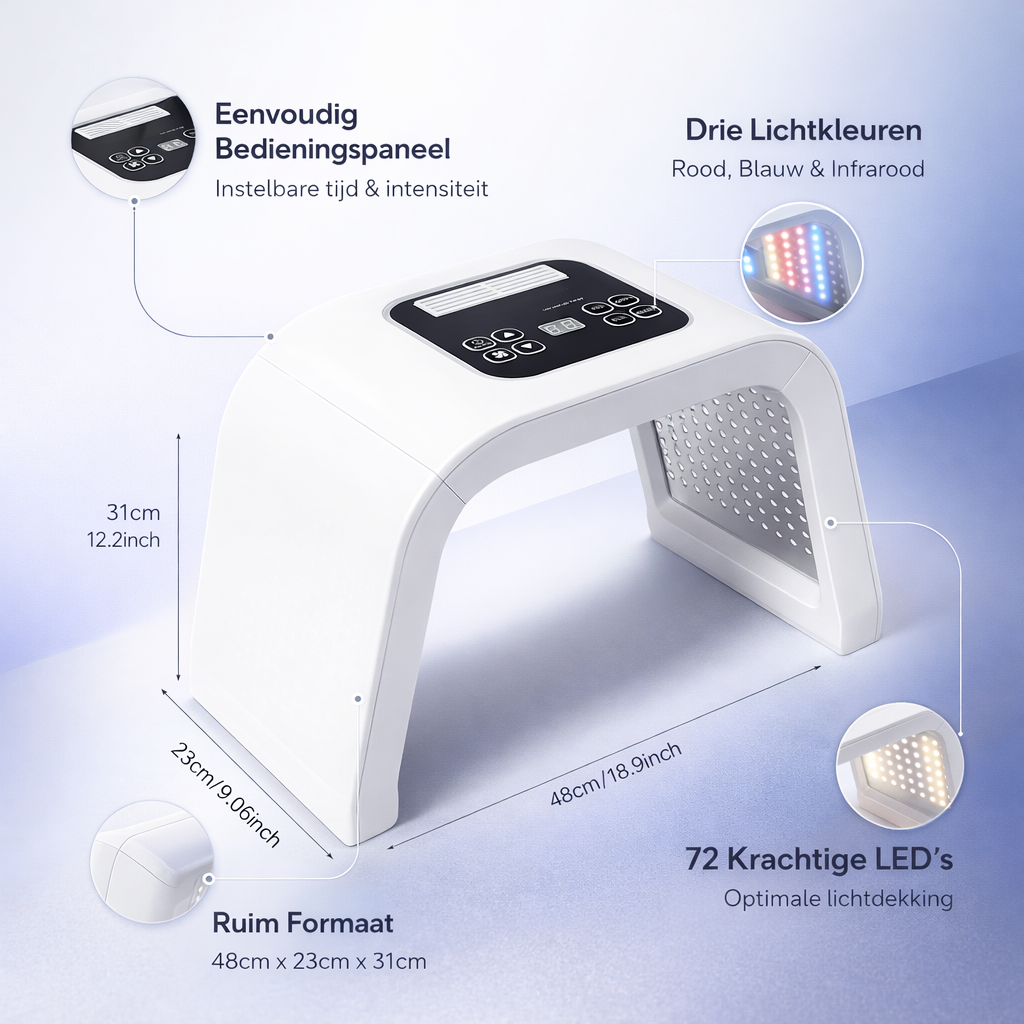 LED-Lichttherapie Gesichtsmaske zur Hautpflege – Ansicht 5