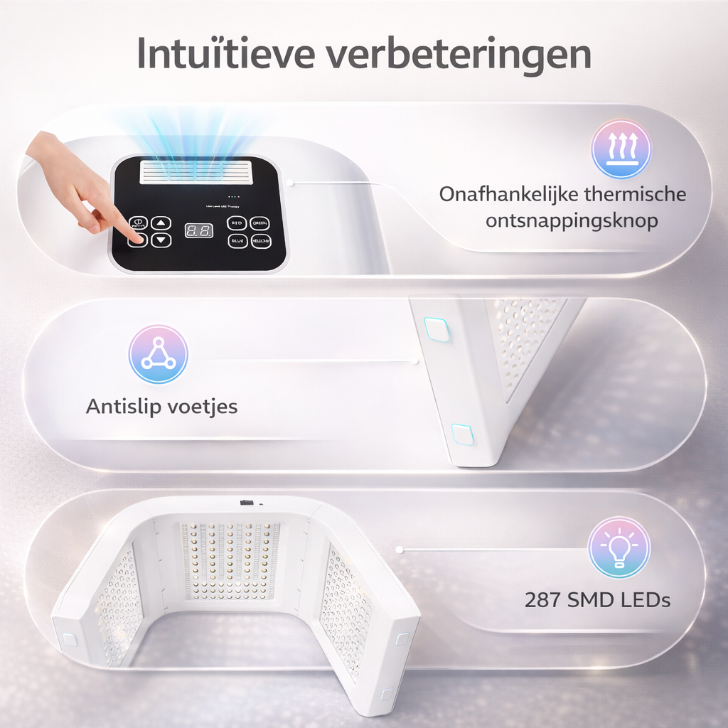 LED-Lichttherapie Gesichtsmaske zur Hautpflege – Ansicht 3
