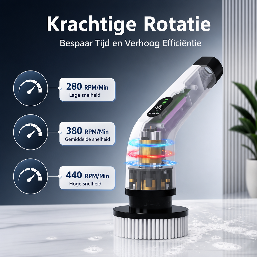 ScrubPro Reinigungsbürste elektrisch, kabellos mit Drehkopf – Ansicht 2