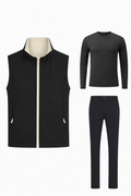 Outfit-Set Herren – Onyx Black & Soft Sand (mit Longsleeve)