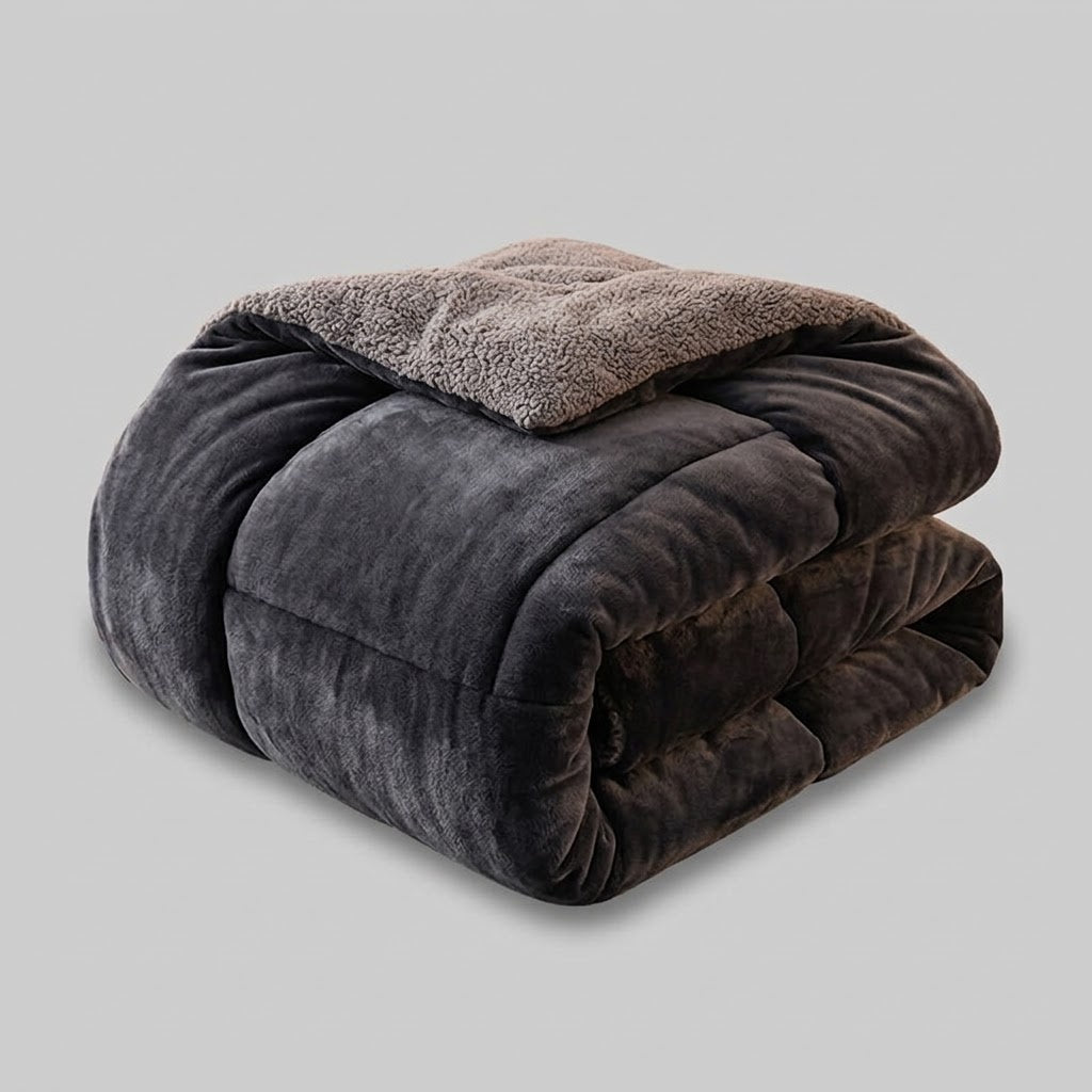 Doppelseitige Sherpa-Fleece-Decke – Dicke & Weiche Kuscheldecke