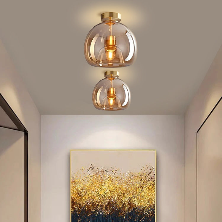 Deckenleuchte Kupfer Glas Modern