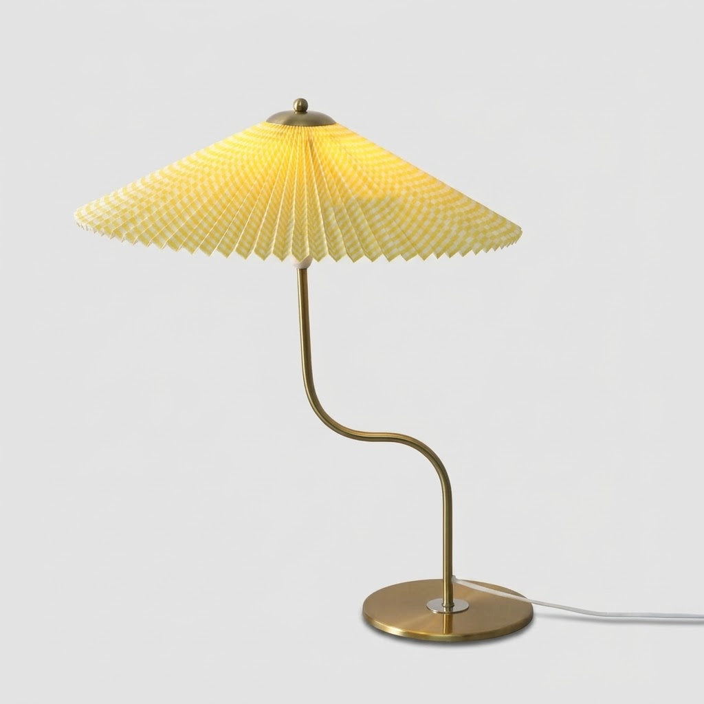 Retro Plissee-Tischlampe – Dekoratives Akzentlicht