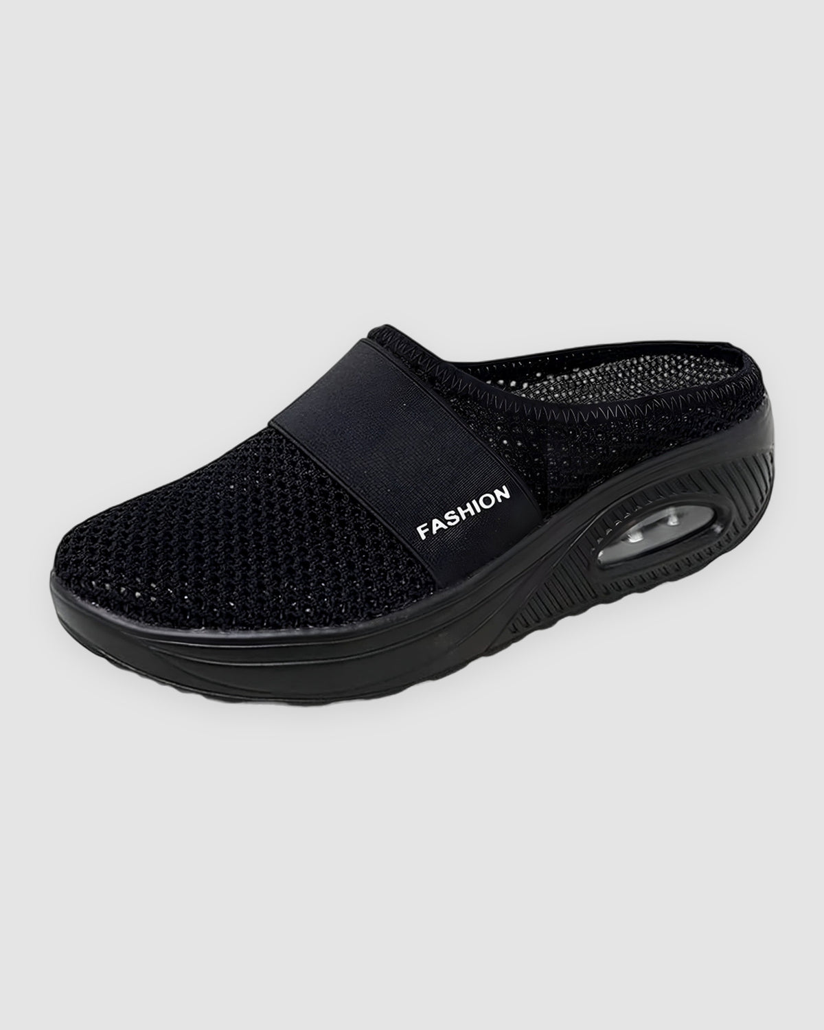 Herren Clogs aus Netzgewebe, Slip-On in Schwarz