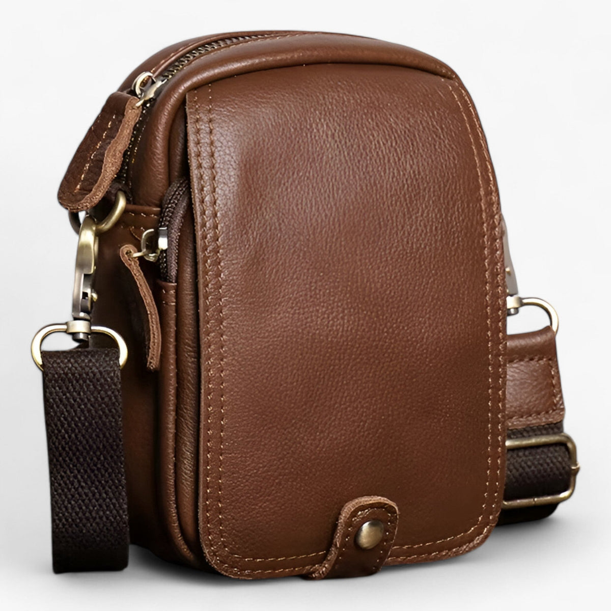 Herren Pendlertasche aus Ochsenleder im Retro-Stil – Ansicht 3