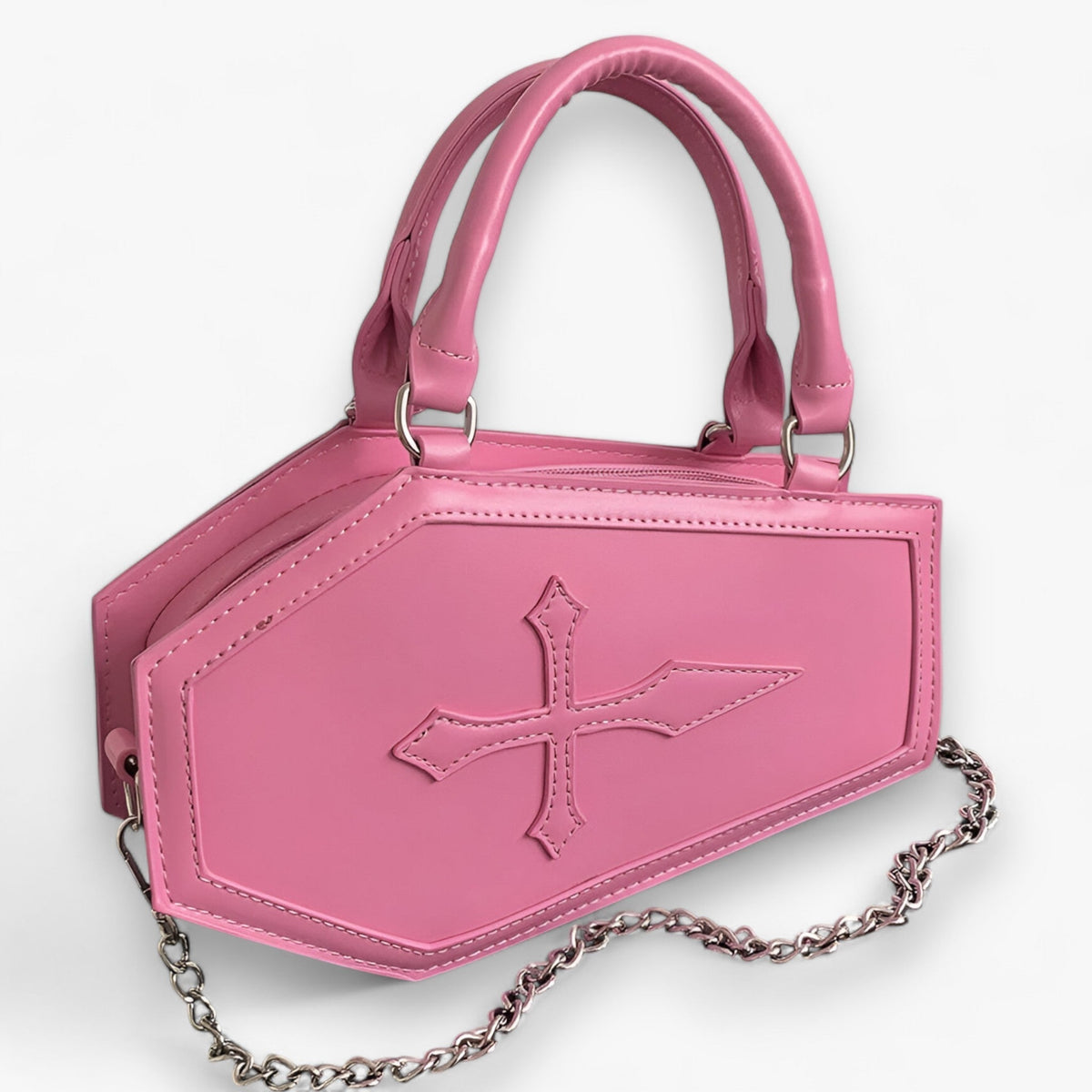 Gothic Sargförmige Handtasche mit Kette für Halloween